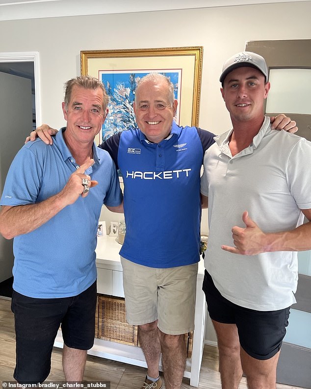 Australian rugby legend and former Wallabies superstar David Campese (centre) is pictured with Stubbs