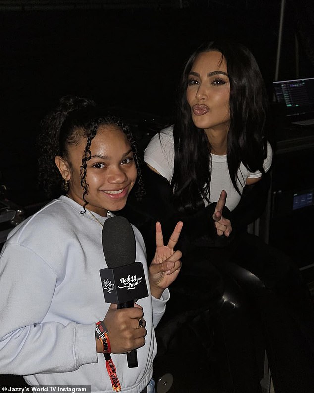 It was Kim Kardashian (R) who facilitated the Jazzy's World TV exclusive, just as she did with Little North's very first interview, at the age of four, in her Interview cover story