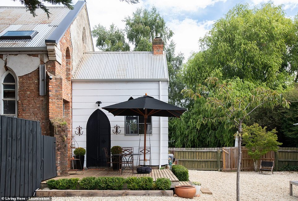 The dreamy Meander Valley Road Church was built in 1879 and converted into a house decades later.  It was sold as a dilapidated parish in 2018 for just $325,000 and got some love and a much-needed makeover