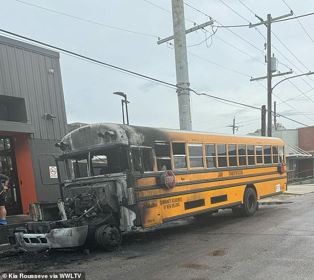 'I turned off the bus and got out.  When I got off the bus exploded.  All I heard was boom, boom, boom.  I thought, oh my God, the bus exploded,” Rousseve said