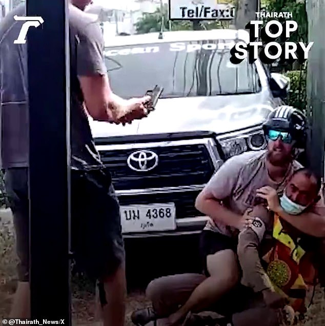 The Day brothers are accused of being involved in a wild brawl with the Thai police officer