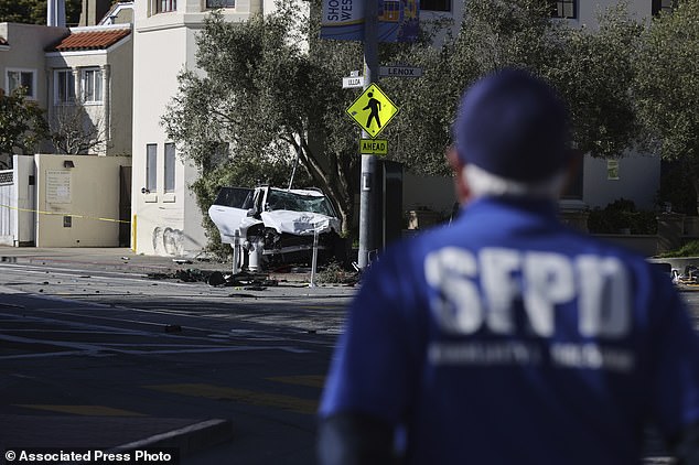 Lau was initially taken to hospital for injuries and it remains unclear what caused her car to jump the curb and crash into a fire hydrant, pole and side of the local library.