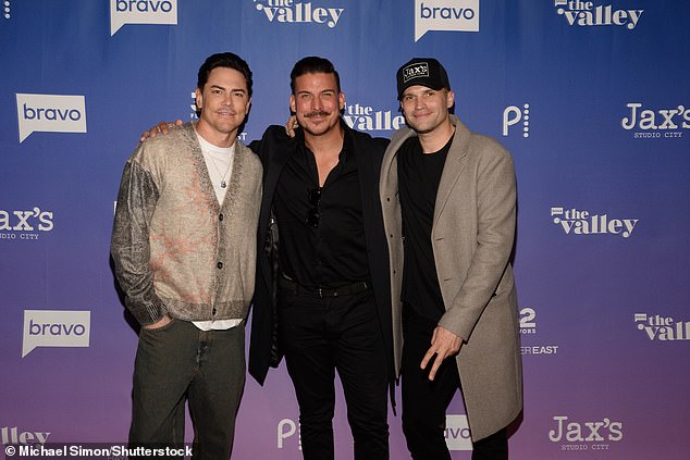 Jax was all smiles as he caused a storm with Tom Sandoval and Tom Schwartz
