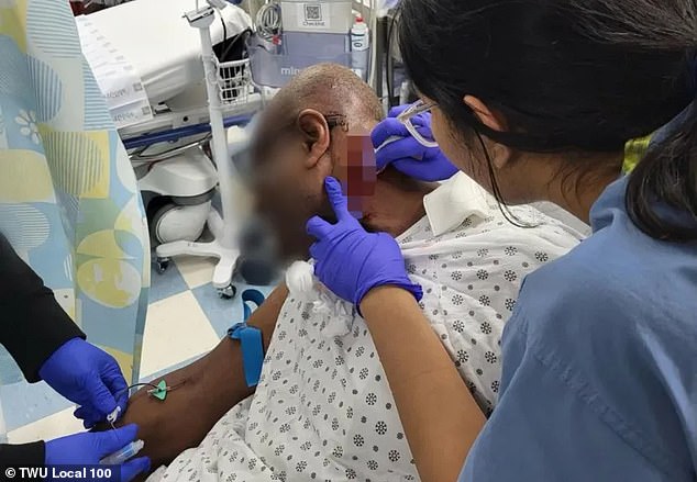 A subway worker was cut in the neck on February 29 when he stuck his head out of a train window