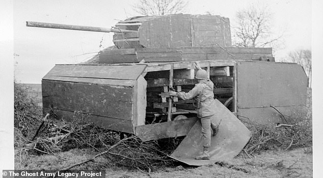 Wooden planks would serve to fool the enemy if inflatable tanks were not available