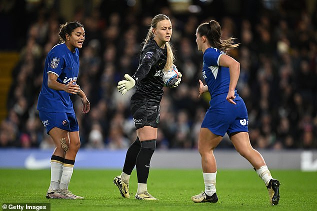 Hampton signed for Chelsea on a free transfer last summer, but only made her Women's Super League debut in November