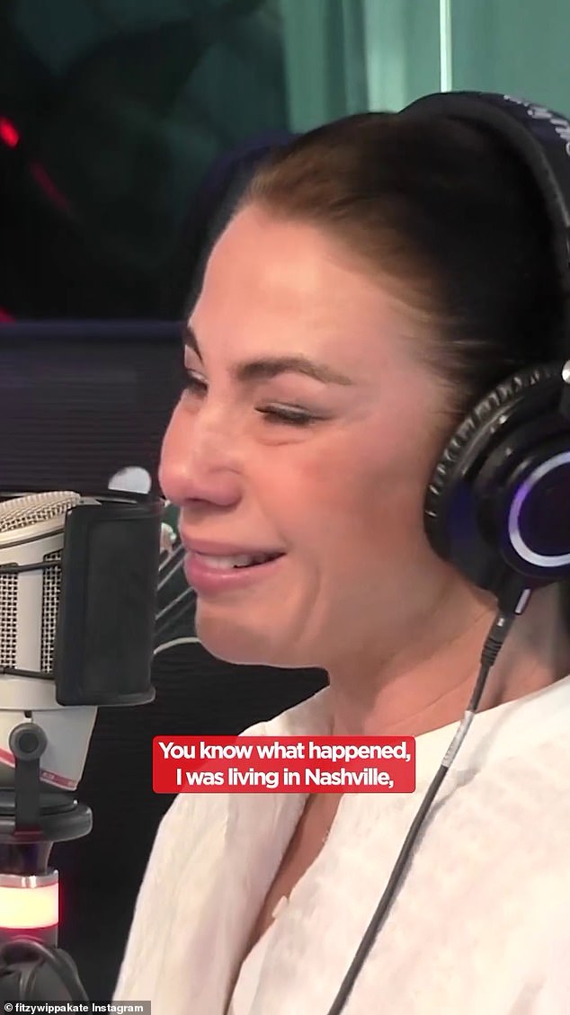 Kate continued to sob as he played part of the song live on air and looked quite emotional