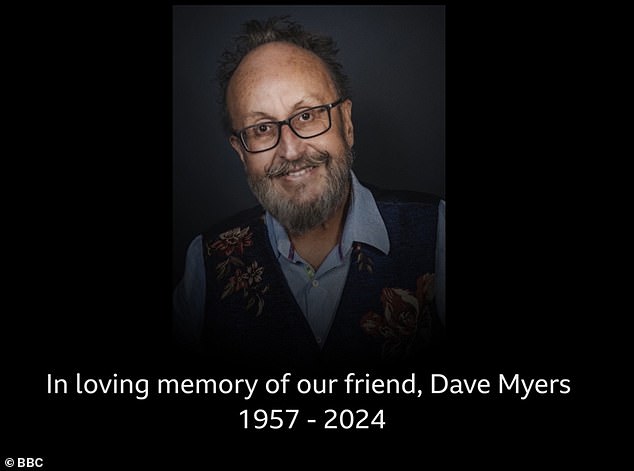 At the end of every episode aired since Dave's death, a tribute is broadcast with the words 