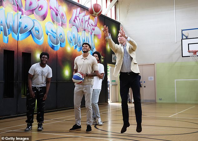 June 27, 2023: The Prince of Wales plays basketball during his previous visit to Sheffield last year