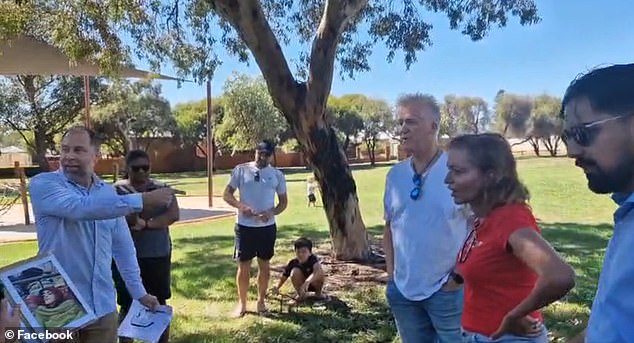 The activists (left) accused Dr Aly (right) of supporting 'genocide' and 'Zionism' and told her 'don't call yourself a Muslim'