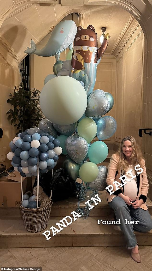 Melissa had a fun baby shower with a blue theme in March