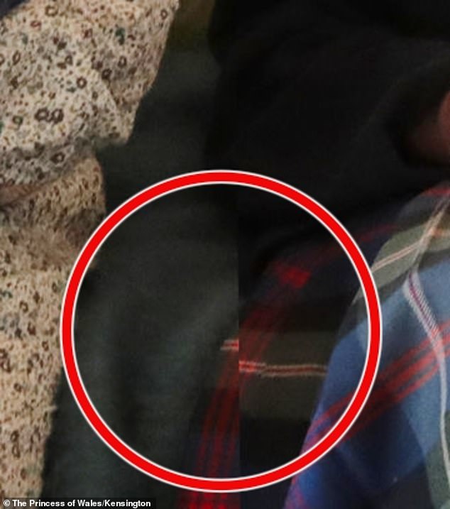 The tartan pattern on the late Queen's skirt appears to have been sliced ​​and out of place