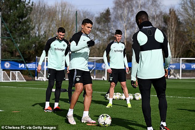 Thiago Silva (centre) is one of the oldest players in the Premier League and is vital for Chelsea when he plays