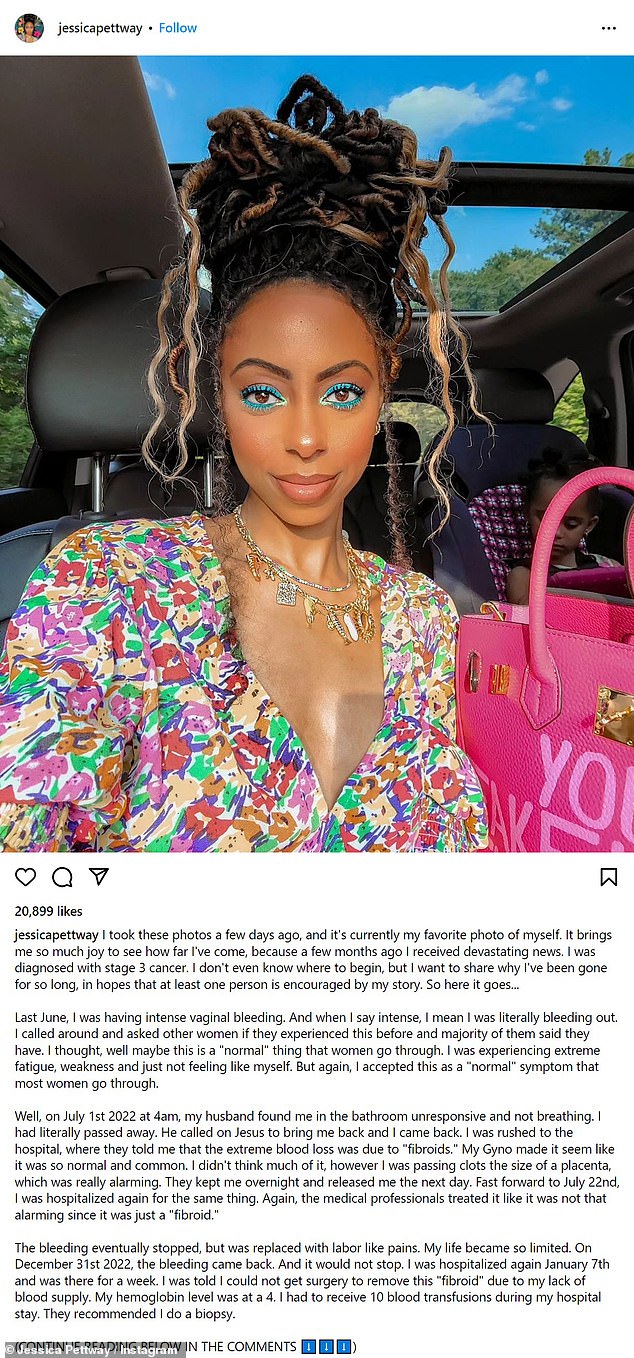 Pettway had revealed her courageous battle against the deadly disease – and how she was misdiagnosed – in a July 31, 2023 post on Instagram