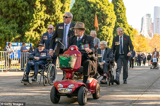 The decision to strip the entire crew of HMAS Manoora of their medals in the weeks leading up to Anzac Day (pictured, 2021) was described as 'reprehensible' by fellow veterans.