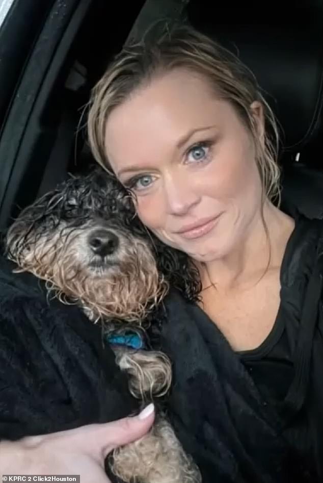 Callie Clemens found Max wandering alone in a storm on Friday, 7.5 miles away from their home