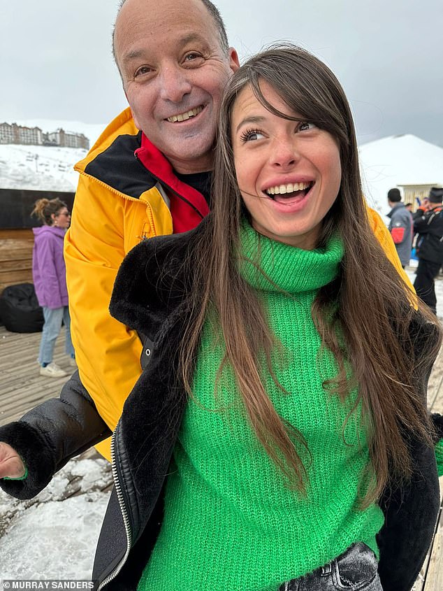 Oriya pictured with her father during a skiing holiday in Georgia in 2023. She was one of 3,500 revelers at the Supernova music festival near Kibbutz Re'im in southern Israel when thousands of Hamas terrorists launched a surprise attack.