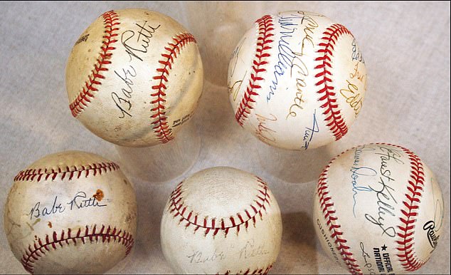 Baseballs with fake Babe Ruth signatures recovered during Operation Bullpen