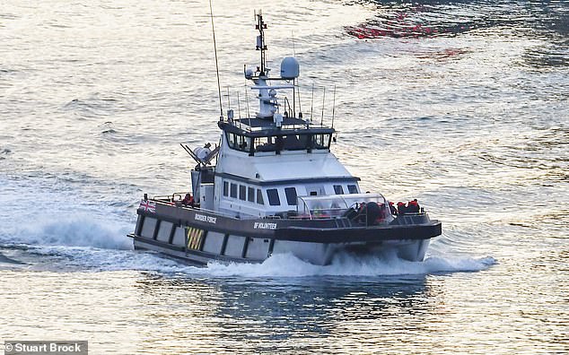 In a separate rescue operation this morning, dozens of migrants were escorted from a boat in the Channel