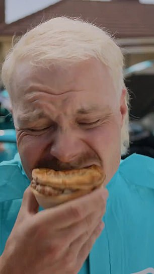 He took a bite of a classic Australian meat pie