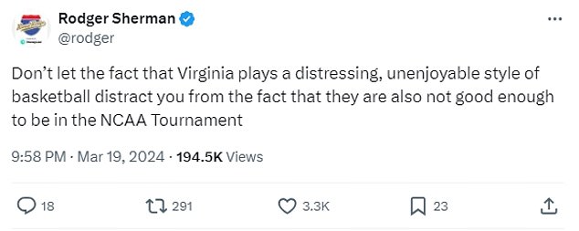 1710953757 949 March Madness Virginia basketball branded unwatchable after team shoots only