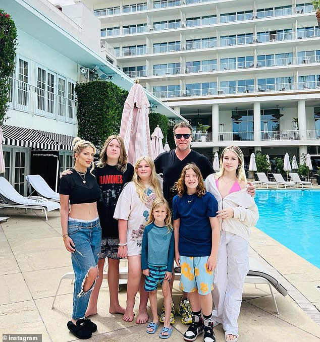 The couple – who split in 2023 – share Liam, 16;  Stella, 15;  Hattie, 12;  Finn, 11;  and Beau, seven;  Pictured here at the Beverly Hilton in June 2023