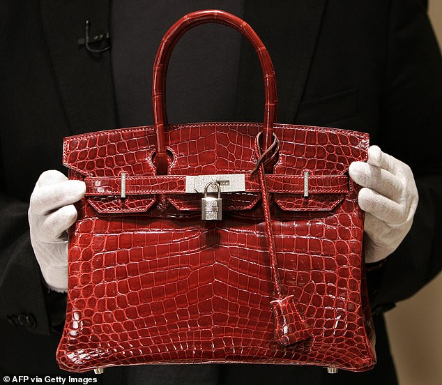 The coveted handbags can start at $10,000 but can cost hundreds of thousands of euros, especially on the resale market, and for exotic skins like the one shown here