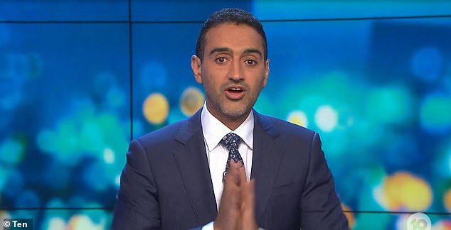 She then turned to Aly with a series of questions that visibly caught the veteran presenter off guard.  In the photo: Waleed Aly from the project