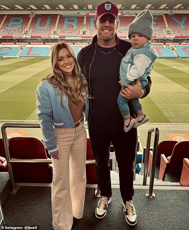 Watt, his wife Kealia and their son Koa were seen at Burnley's Turf Moor last weekend