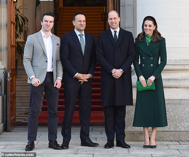 The Duke and Duchess of Cambridge meet with the Prime Minister of Ireland, Leo Varadkar, at government buildings in Dublin, Ireland