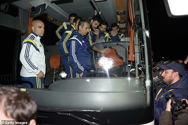 In 2015, Fenerbahce's team bus was shot at and their president complained of persistent abuse