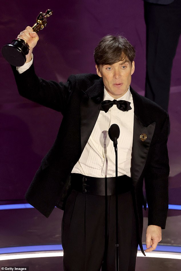 The actor was previously best known for his role as the northern gangster in the BBC drama, but has since won critical acclaim for his performance in Oppenheimer (pictured at the Oscars).