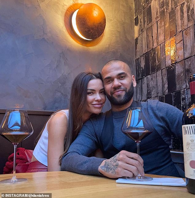 Dani Alves' ex Joana Sanz (left) revealed she filed for divorce last year after the allegations against Alves came to light