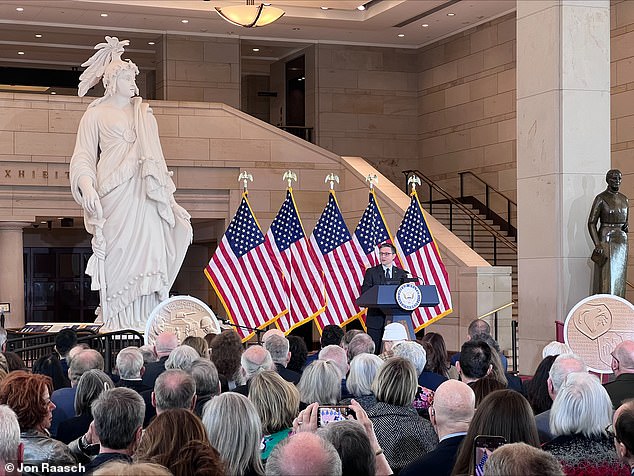 Speaker Mike Johnson led the Congressional Gold Medal presentation