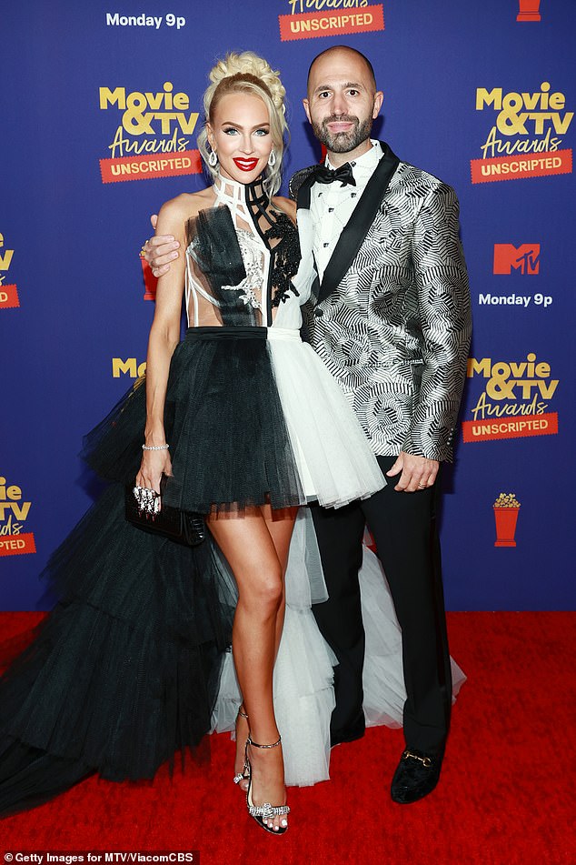 The couple pictured at the 2021 MTV Movie & TV Awards