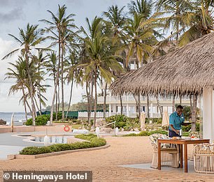 Hemingways' restaurant (above) offered a full brunch-style breakfast every morning, Robert says