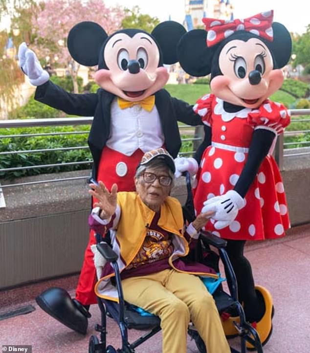 The centenarian, who is also the oldest living graduate of Bethune-Cookman University, began her newfound love for Disney last fall when she watched her beloved college team play in the annual Florida Classic football game.