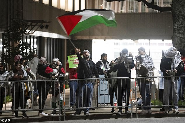 Protesters lined the route of Biden's motorcade in Dallas