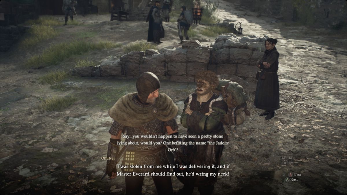 Dragon's Dogma 2 player speaks with Offulve in the Checkpoint Rest Town