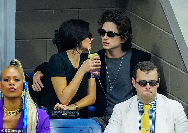 A week later, she packed on the PDA with boyfriend Timothee at the US Open;  pictured on September 10, 2023 during the US Open in New York City