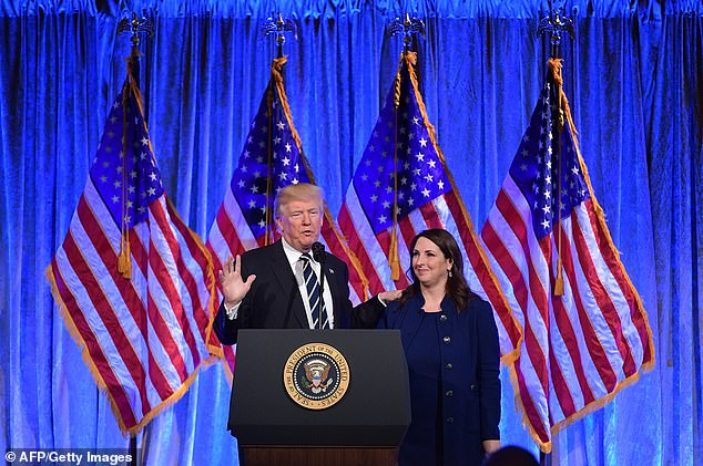 McDaniel with then-President Trump the year she was elected chair of the RNC in 2017