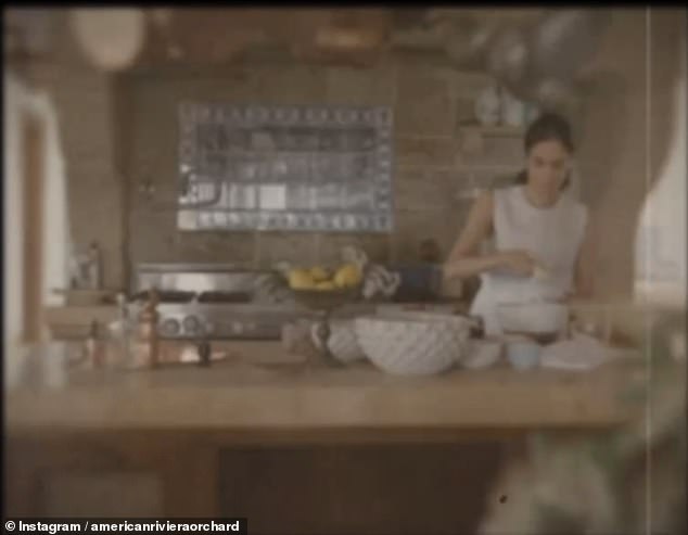 The Duchess, 42, unveiled the venture last week by posting a glitzy video to Instagram that showed her working in a rustic-looking kitchen, arranging white and pink flowers and whisking something into a bowl.