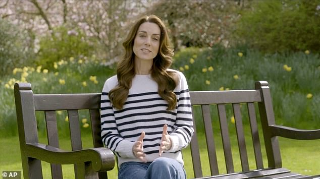 The Princess of Wales had been away from public duty for several weeks when she made the shocking announcement from a bench surrounded by daffodils in Windsor.