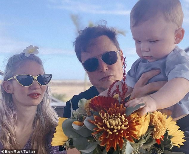 They dated for about three years, with the couple splitting in March 2022.  Late last year, Musk also confirmed that they had previously and secretly welcomed their third child: son Techno Mechanicus, whom they affectionately called 'Tau';  seen with their first child X Æ A-Xii, whose nickname is 'X'