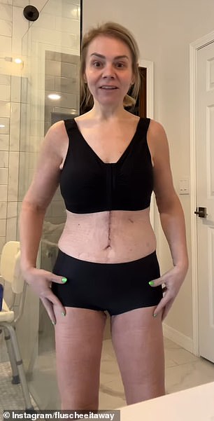 After the surgery, she shared a video of herself 11 days after surgery