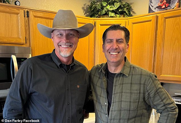 Dan Farley, chairman of the Arizona Tea Party, is seen at right with Lake's opponent Sheriff Mark Lamb