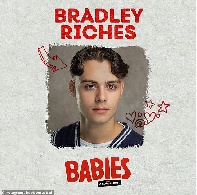 Hours after leaving the show, Bradley was announced as the lead in an upcoming Wes End show titled Babies, where he will play the character James.