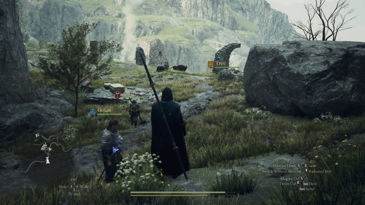The Arisen overlooks some ruins in Dragon's Dogma 2