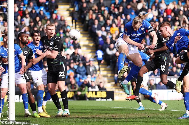 Captain Jamie Grimes opened the scoring after sending in a header from a corner