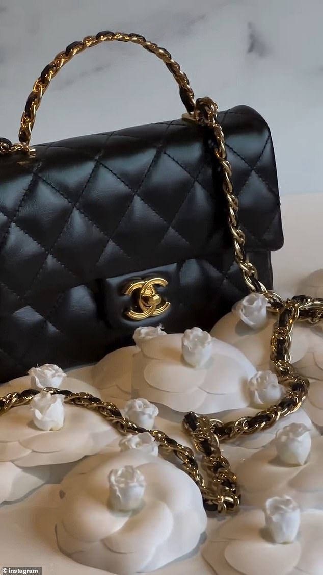 Genuine Chanel flap bags, like this one, are made of high-quality lambskin with irregularities that are visible under a microscope, Husein said.